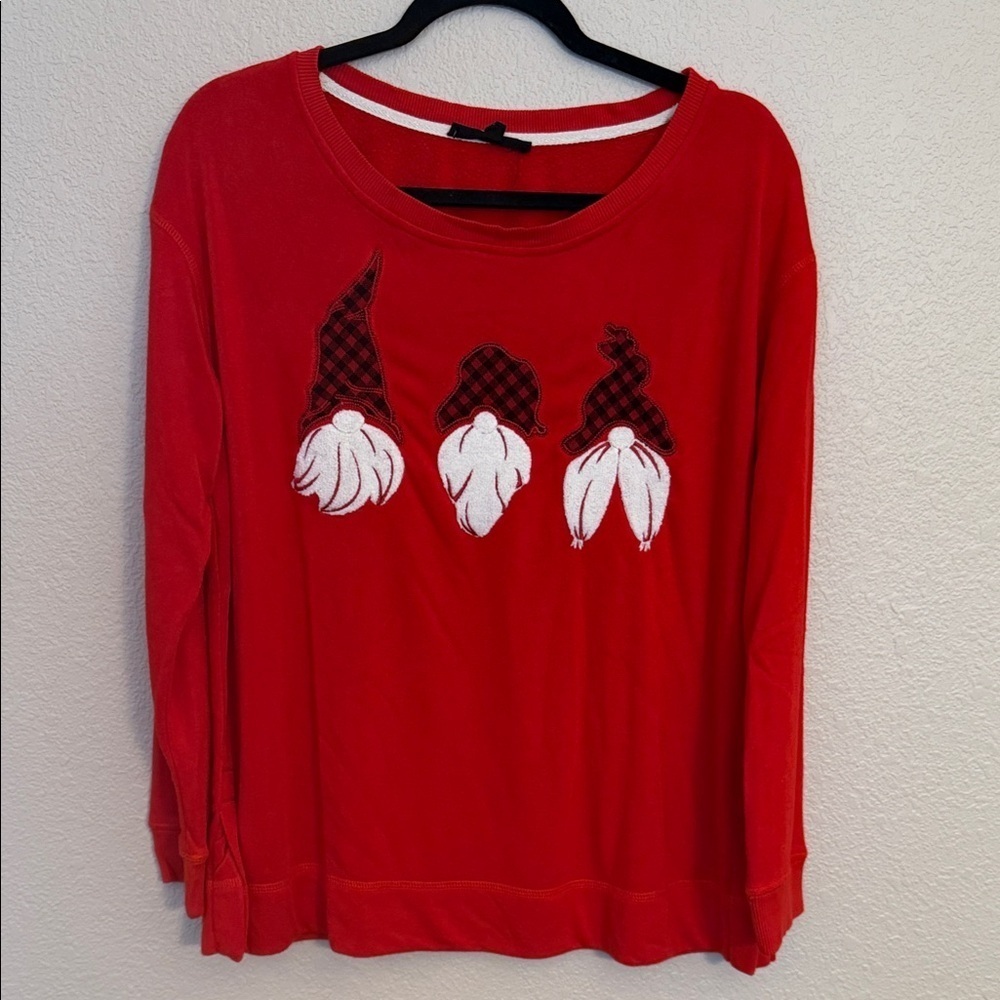 Jane and Delancey Red Gnome Sweatshirt